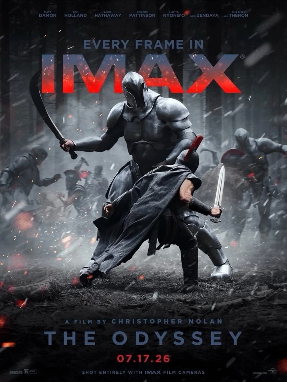 IMAX The Odyssey Movie Poster Ex clusive - Black, Red
